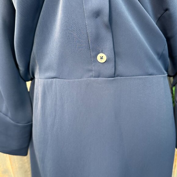 Gretchen Scott The Sophisticate Dress Silky Heaven Navy Sz 10 NWT - Picture 7 of 16
